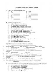 English Worksheet: present simple