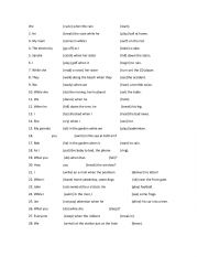 English Worksheet: Past continuous vs past simple
