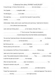 English Worksheet: Romeo and Juliet Worksheet 