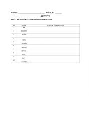 English Worksheet: PRESENT PROGRESSIVE