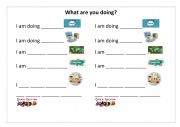 English Worksheet: I am doing