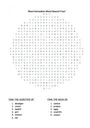 English Worksheet: WORDSEARCH