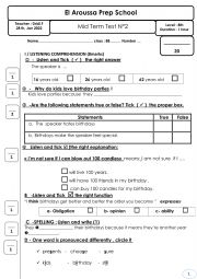 End term test 2  8th year