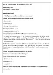 English worksheet: 4th year Unit 3 Lesson 8 (part 2)