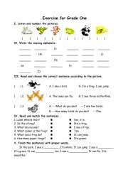 English Worksheet: animal