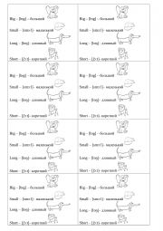English Worksheet: Short-long-small-big