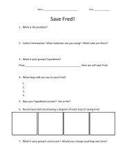 English Worksheet: Save Fred! Community and Teamwork Builder