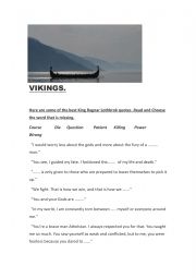 English Worksheet: Vikings