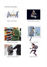 English Worksheet: Crime & criminals