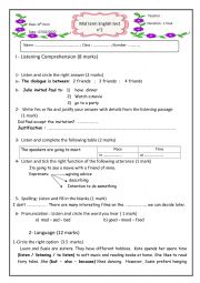 Mid term test 2 , 8th formers