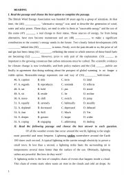 English Worksheet: READING