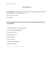 English Worksheet: exclamation