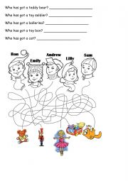 English Worksheet: Spotlight 2. My toys