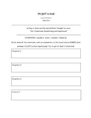 English Worksheet: Impetuous--Romeo and Juliet