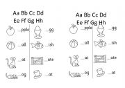 English Worksheet: letter a-h
