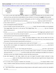 English Worksheet: The power of believing that you can improve on TED Talks