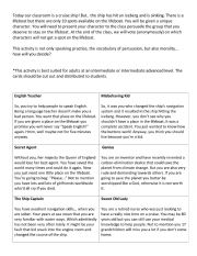 English Worksheet: The Lifeboat Game