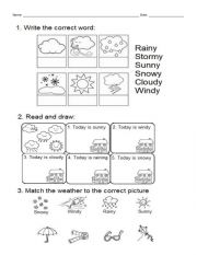 English worksheet: Wheater