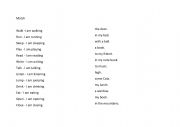 English Worksheet: Matching_Present Cont.