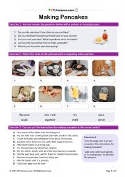 English Worksheet: Pancake Tuesday Lesson