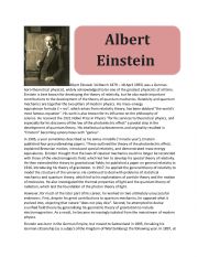 English Worksheet: Albert Einstein 