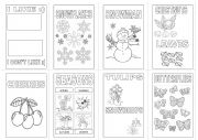 English Worksheet: SEASONS MINI BOOK