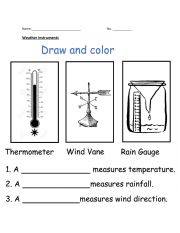 English Worksheet: Weather Instruments