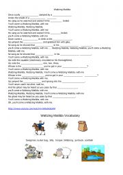 English Worksheet: Waltzing Matilda