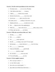 English Worksheet: present simple exercises