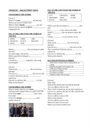 English Worksheet: Song: Chances (Backstreet boys)