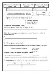 Mid-term test n2 second arts