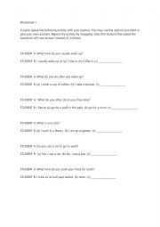 English Worksheet: Present Simple Conversations