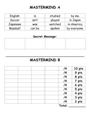 Passive Voice Game