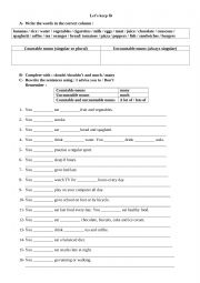 English Worksheet: Lets keep fit