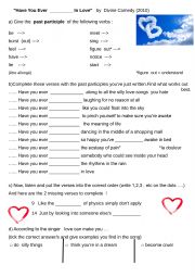 English Worksheet: Have you ever ....?
