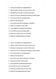 English Worksheet: Discussion topics to practice tenses