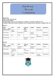 Present Continuous - Speaking Activity