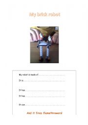 English Worksheet: My robot - activity