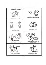 English Worksheet: Classroom safety rules