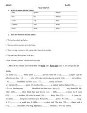 English Worksheet: test