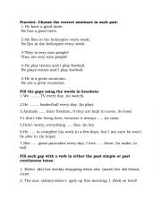 English Worksheet: GRAMMAR EXERCISE 