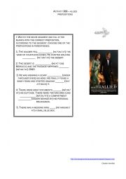 English Worksheet: Prepositions
