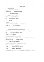 English Worksheet: Modals (can, must, should, have to)