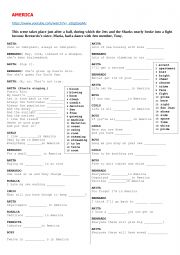 English Worksheet: America West Side Story