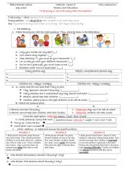 Parents and Education (8th form Tunisian program)