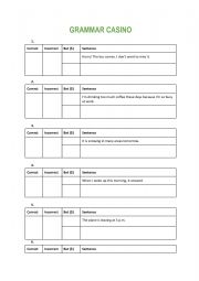 English Worksheet: Grammar auction