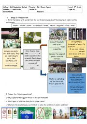 9th Grade - Module 3 - Lesson n 3 - Pollution A Threat to Our Environment 