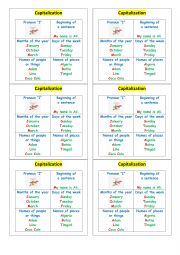 English Worksheet: capitalization  