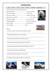 English Worksheet: Superlative
