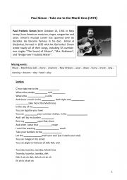 English Worksheet: Carnival in new Orleans